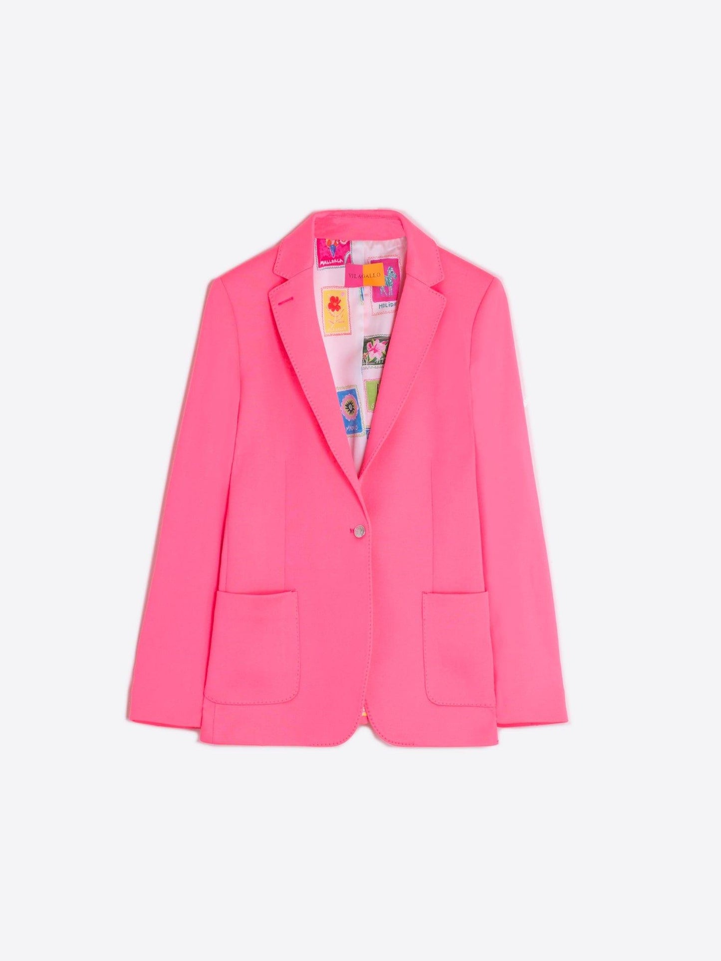 Vilagallo Fluorescent Pink Knit Jacket