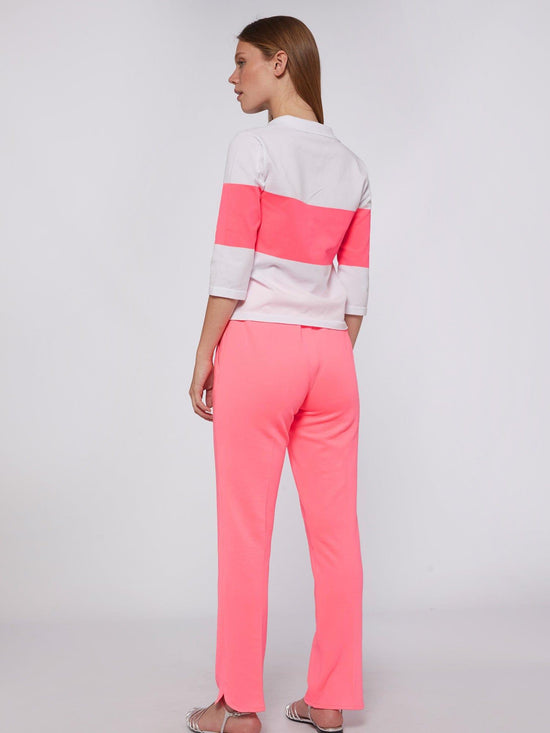 Vilagallo Fluorescent Pink Knit Trousers