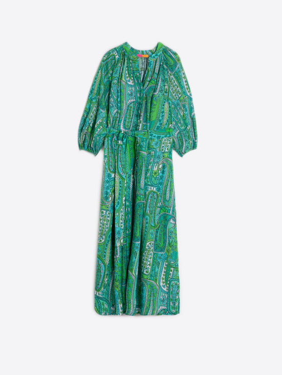Vilagallo Green Paisley Dress