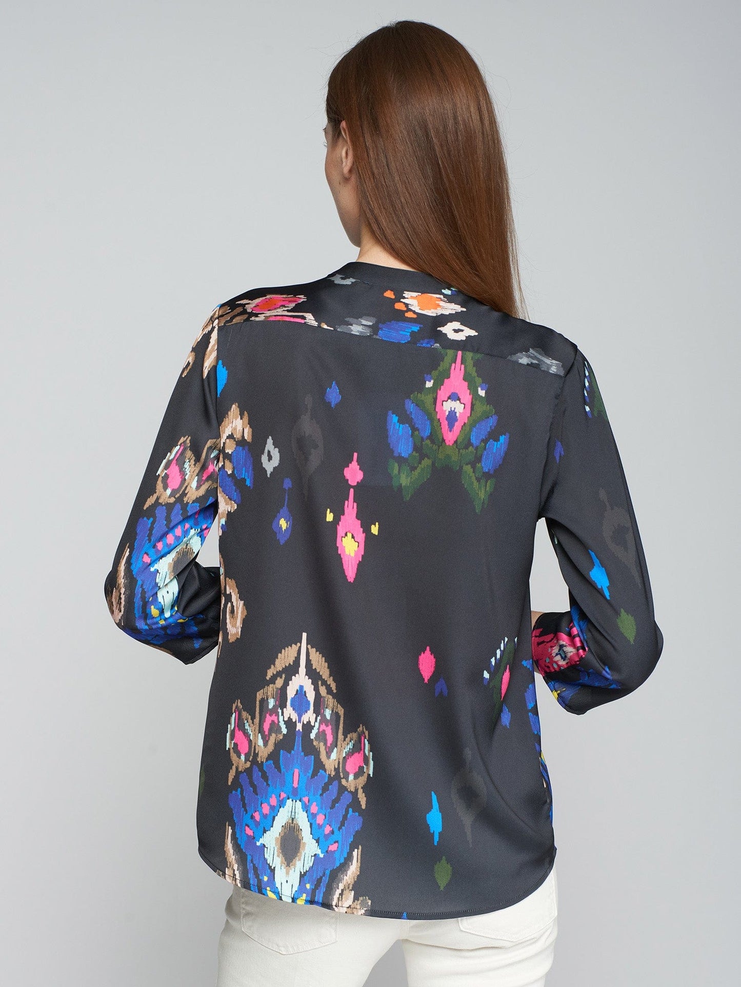 Vilagallo Tops Black Print Shirt