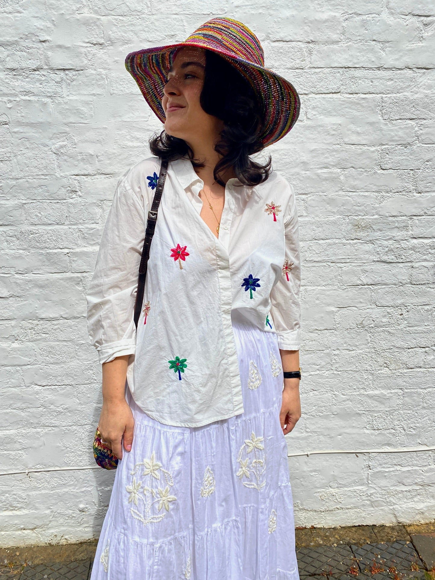 Vilagallo Tops Sophie Embroidered Shirt