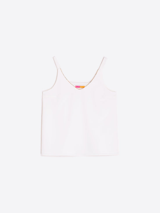 Vilagallo Tops White Strappy Top