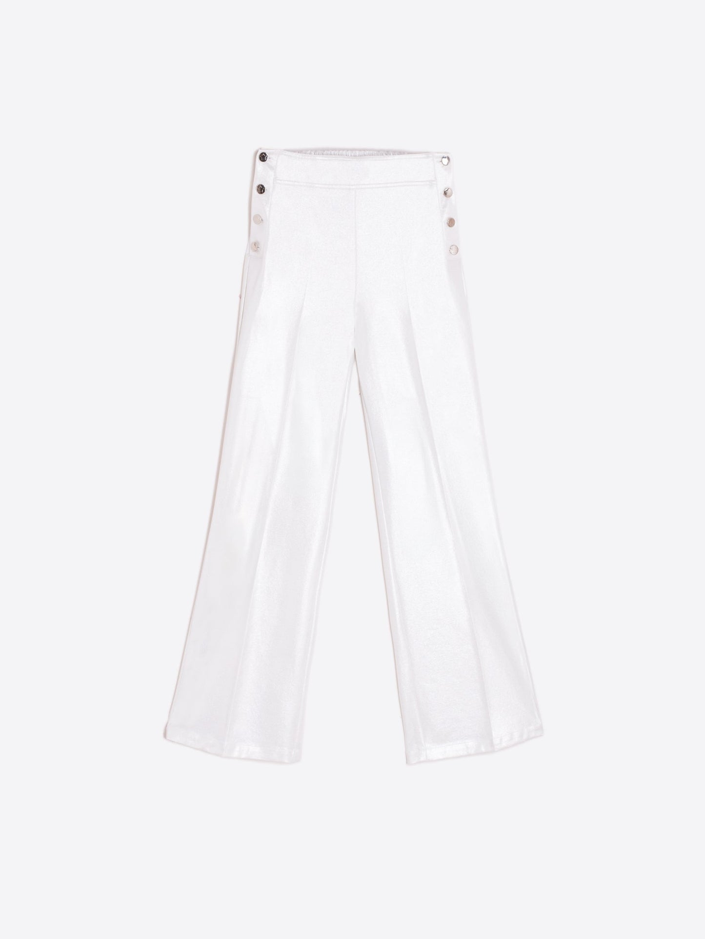 Vilagallo Trousers Side Button White Trousers