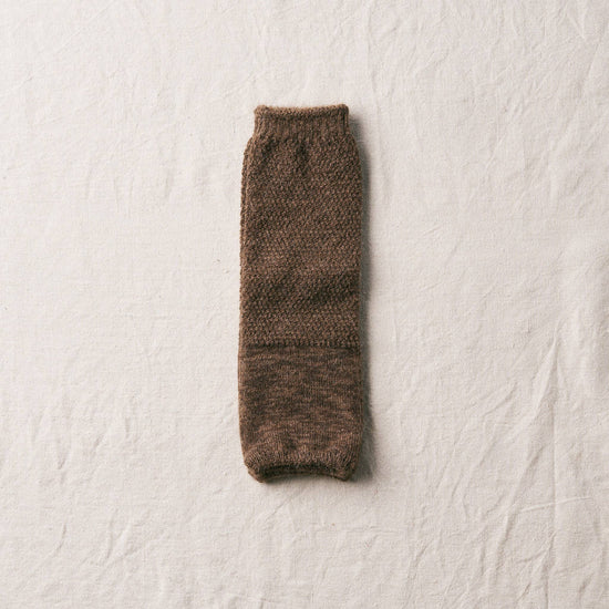 YAHAE Hats & Gloves Alpaca Moss Stitch Warmer: Brown