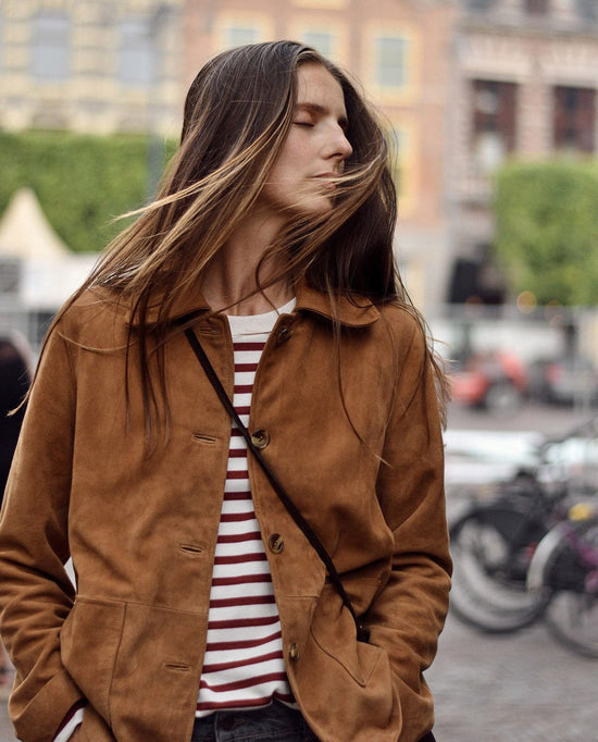 Yerse JACKET The Suede Jacket in Tierra