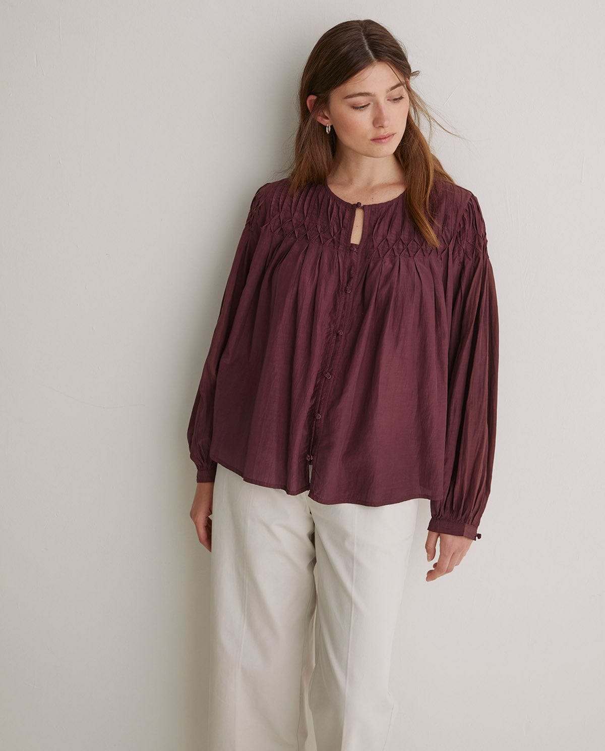 Yerse Tops Sabannah Top in Garnet