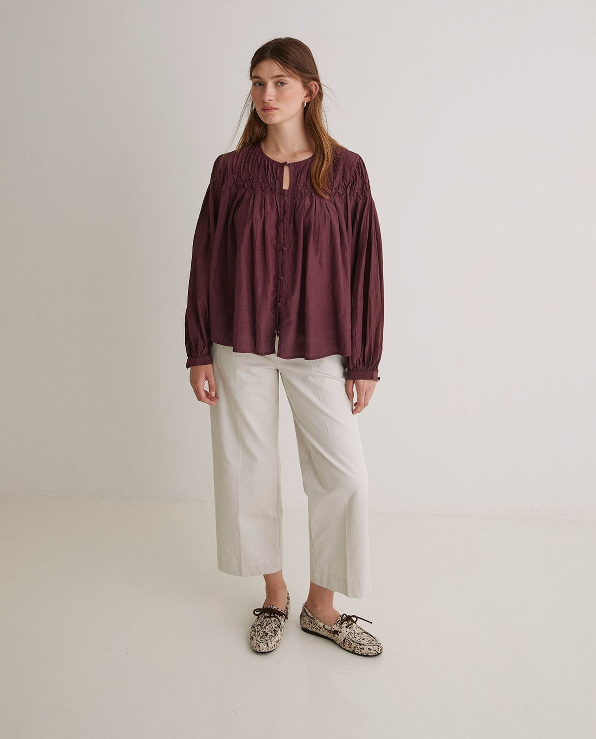 Yerse Tops Sabannah Top in Garnet