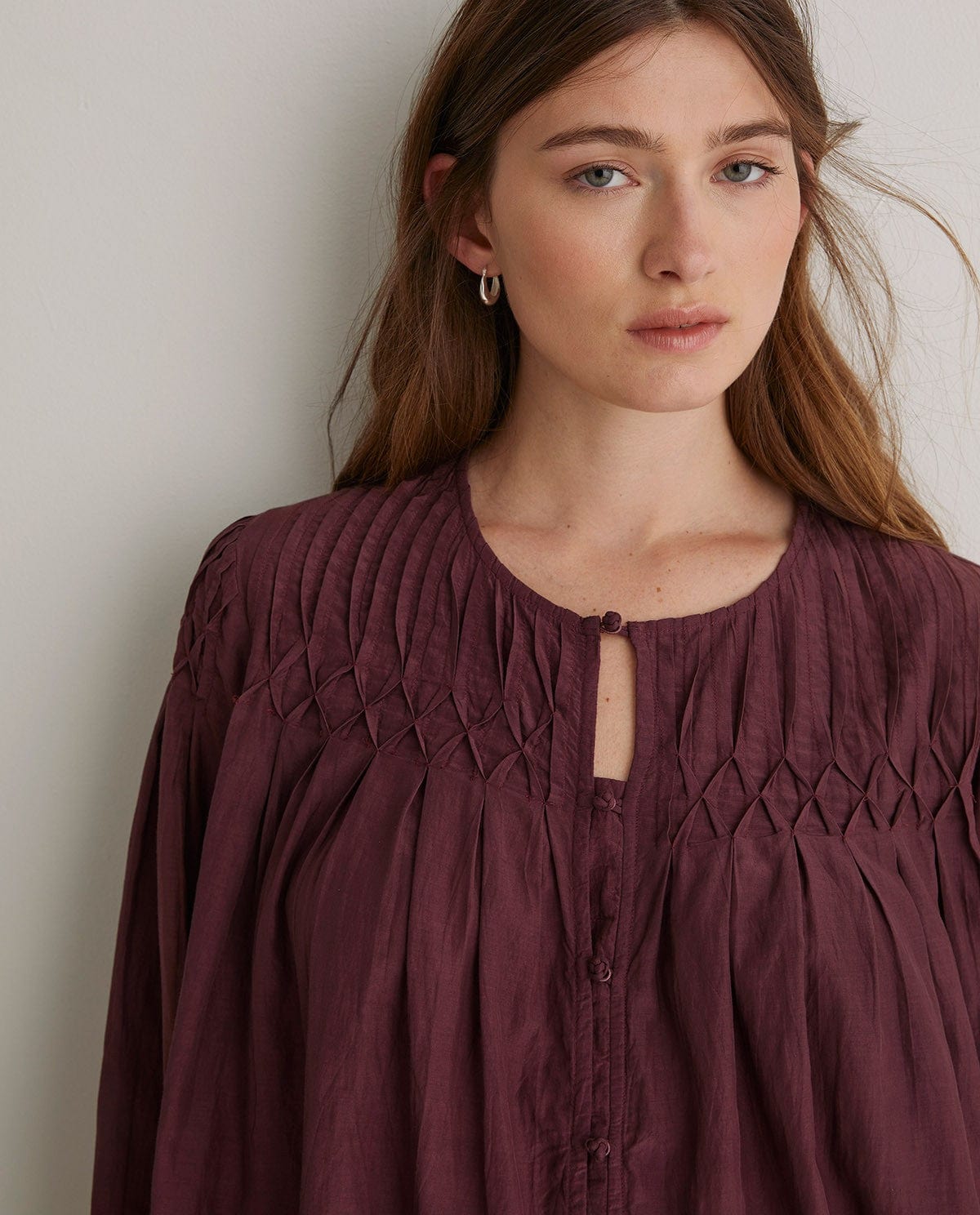 Yerse Tops Sabannah Top in Garnet