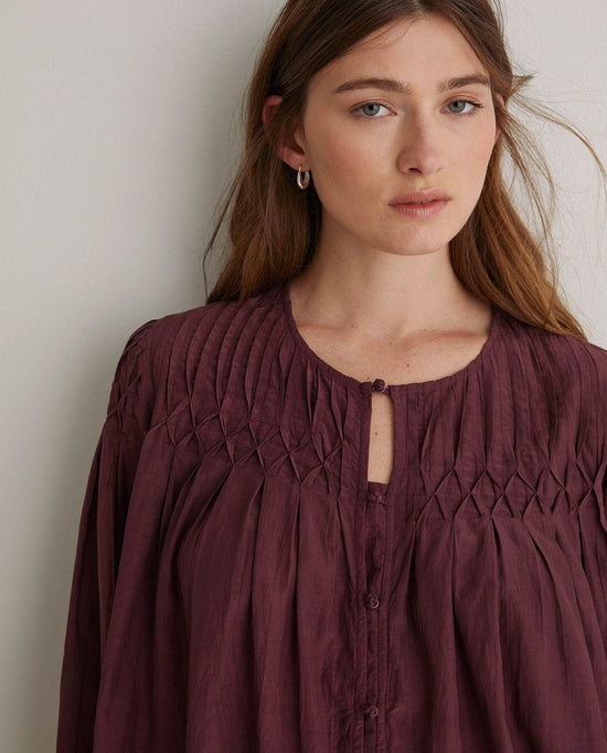 Yerse Tops Sabannah Top in Garnet