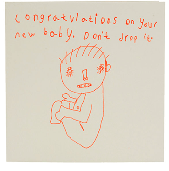 ARTHOUSE UNLIMITED Greeting Congratulations On Your New Baby - Don't Drop It
