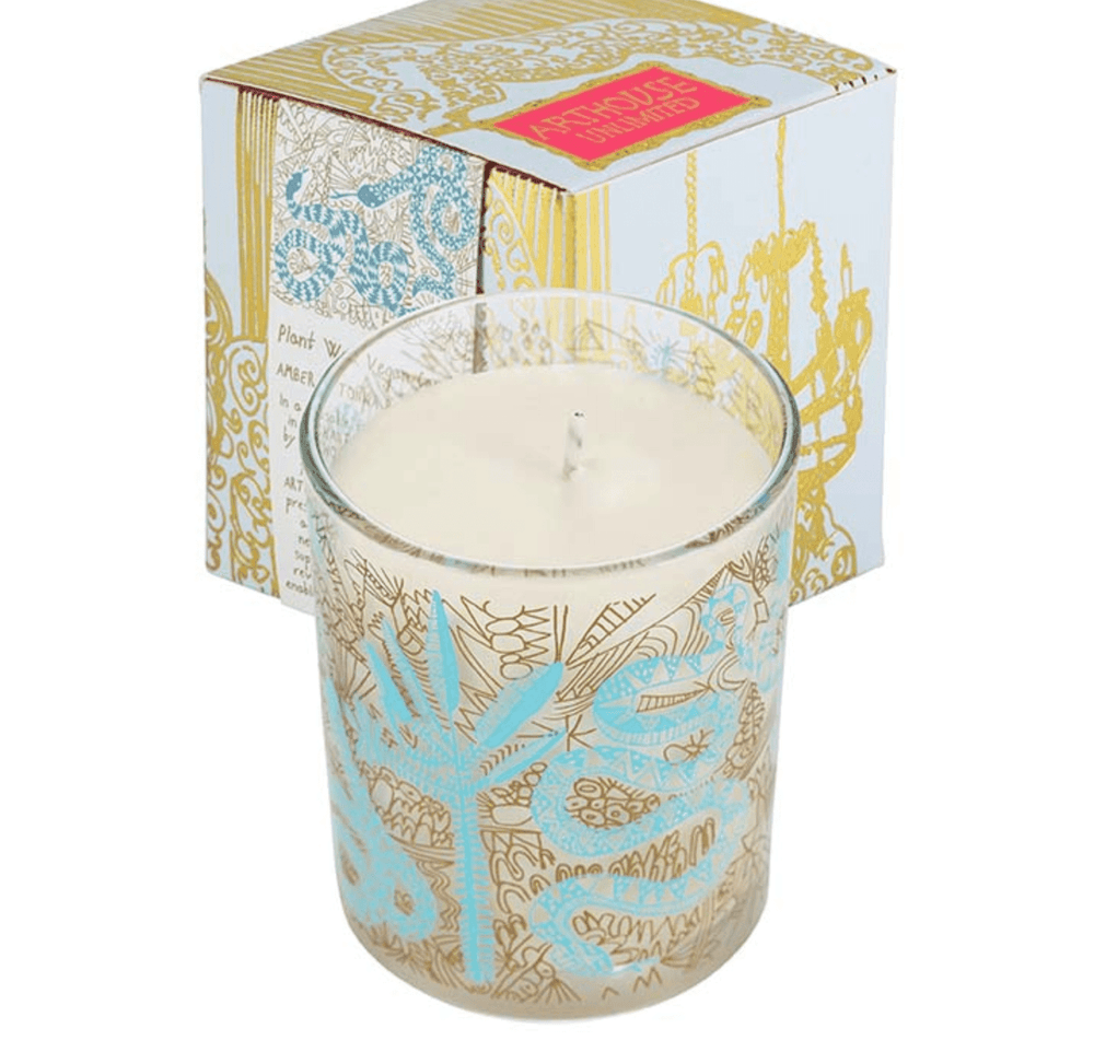 ARTHOUSE UNLIMITED Accessories Enchanted Plant Wax Candle Amber & Tonka Bean