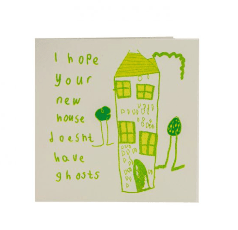 ARTHOUSE UNLIMITED Accessories Hope Your New House Doesn't Have Ghosts Card