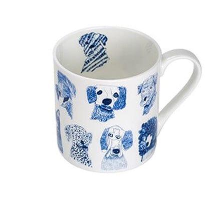 ARTHOUSE UNLIMITED Home Blue Dogs Fine Bone China Mug