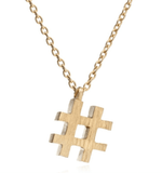 Hashtag Necklace Gold