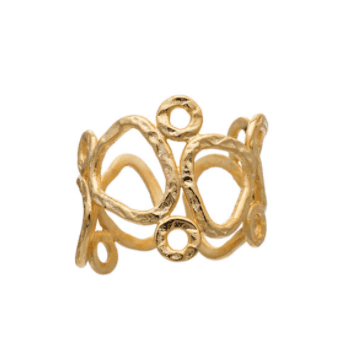 AZUNI LONDON Rings Thalia Small Sculptural Ring in Gold