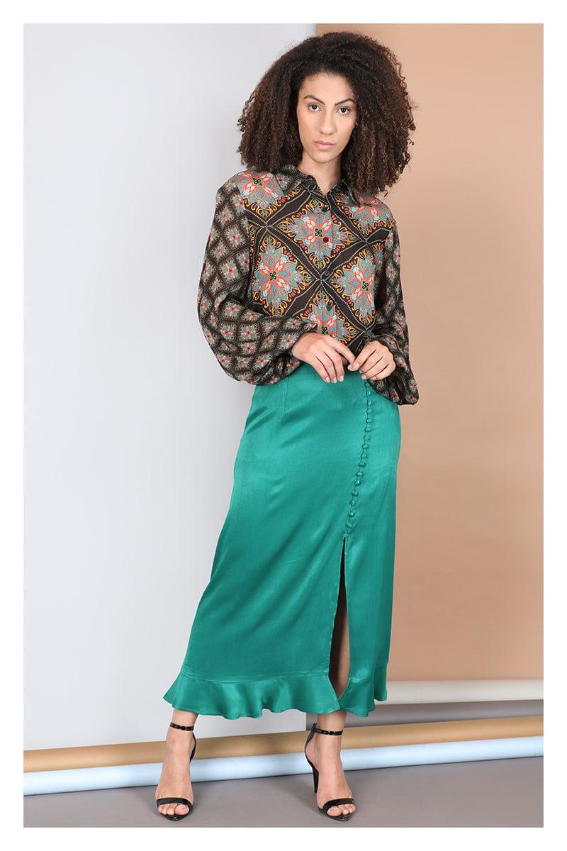 Bl-nk London Skirts Kacie Skirt Chapple Green