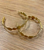 FL Private Collection Earrings Bronze Dot Wrap Hoops