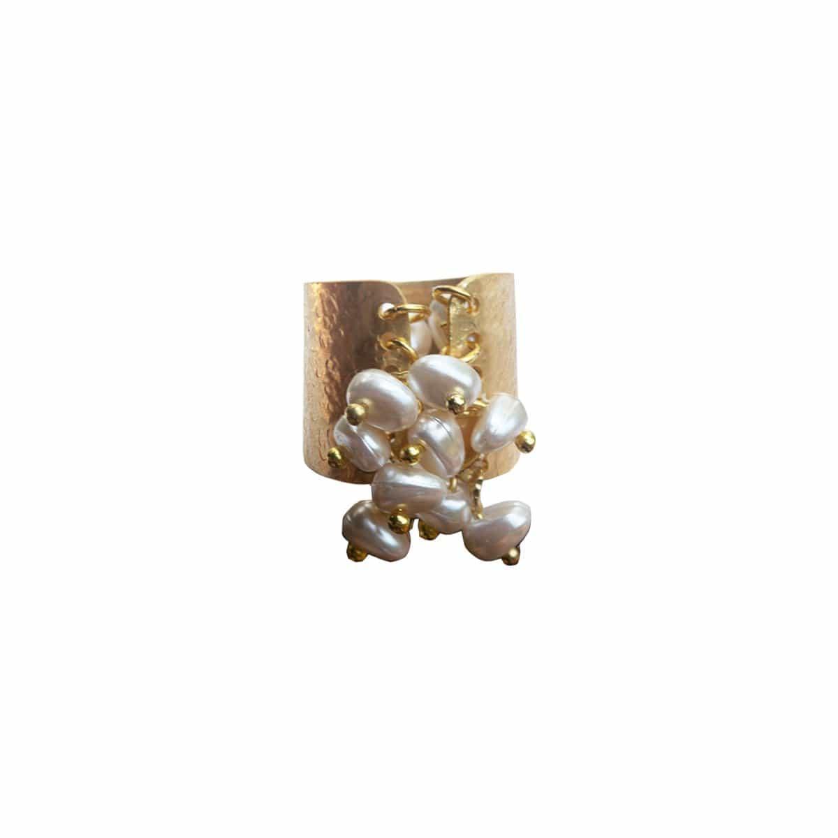 FL Private Collection Rings Bronze Pearl Cluster Ring