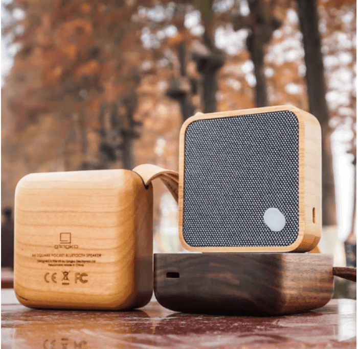 Gingko Accessories Mi Square Pocket Speaker Walnut