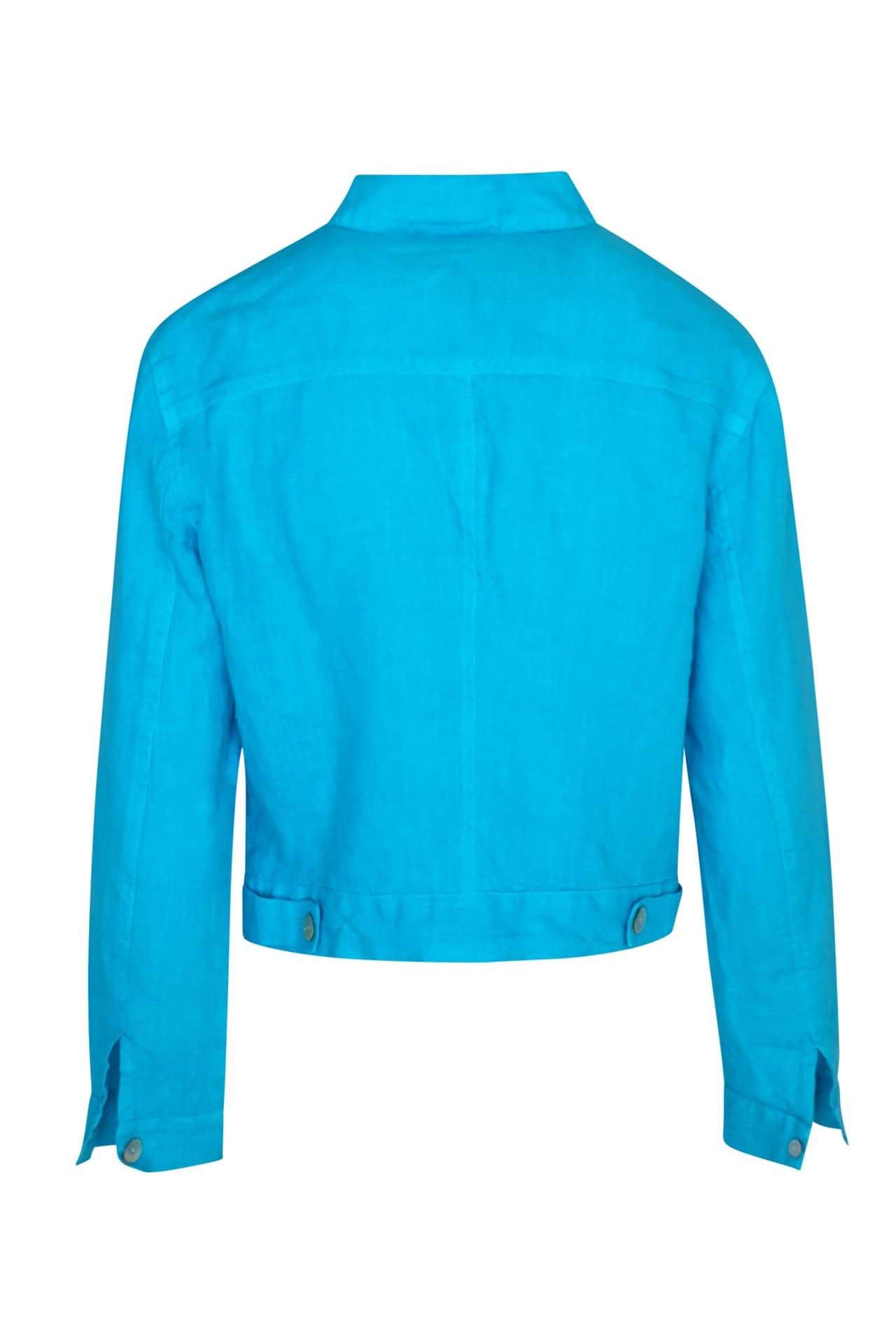 Haris Cotton Jackets Denim Jacket in Zante Blue Linen