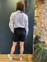 Haris Cotton Shorts Bermuda Shorts in Black Linen