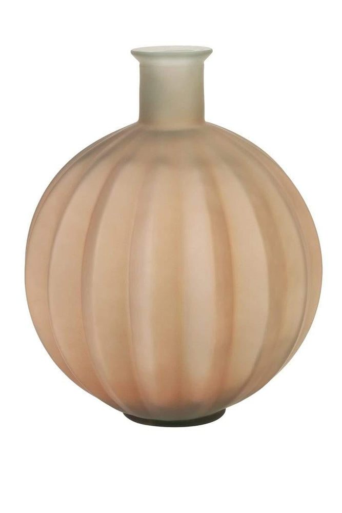 Home Home Palloci Glass Vase In Matt Caramel