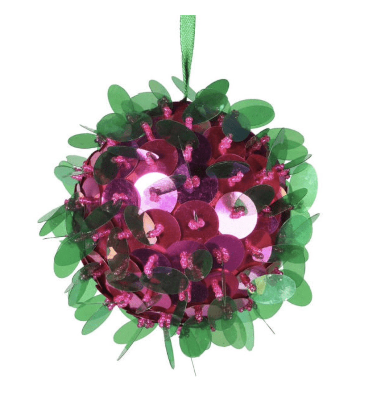 Home Home Pink & Green Spikes Bauble