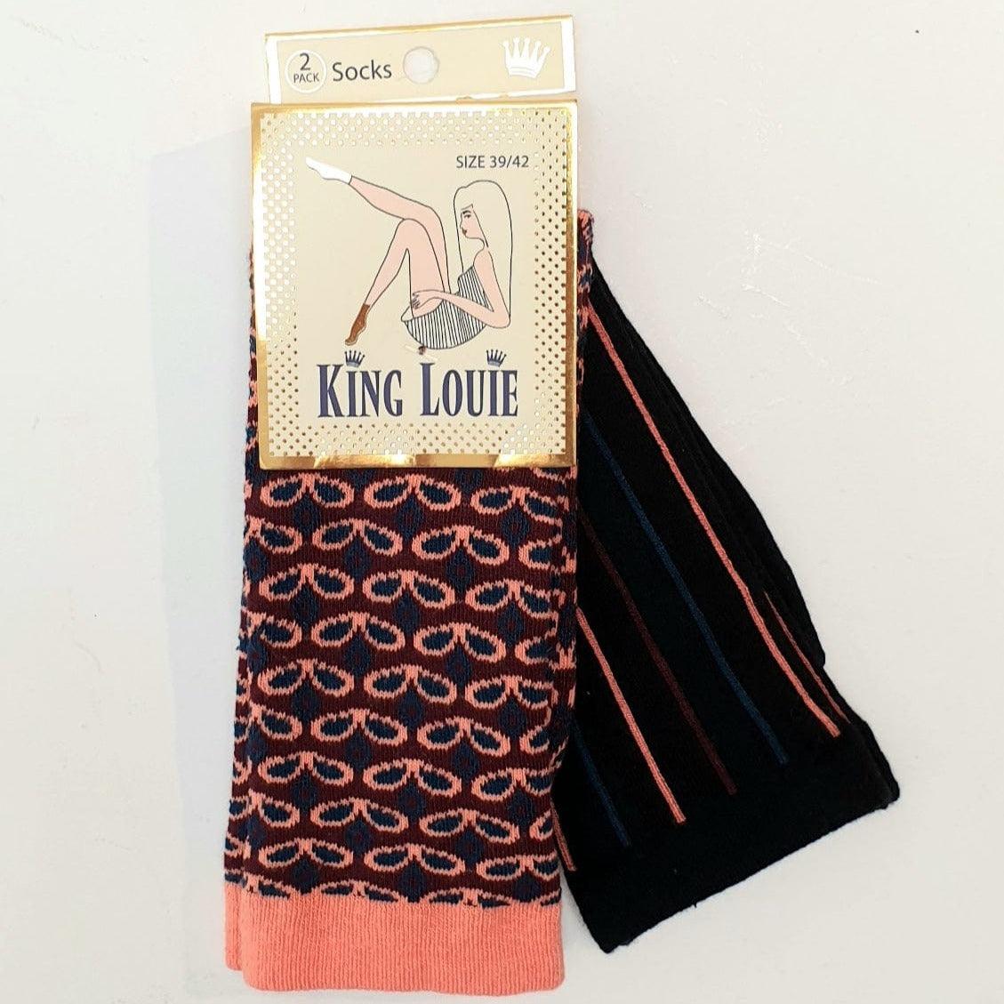 King Louie Accessories 2 Pack Socks Backstage Lang / Orange