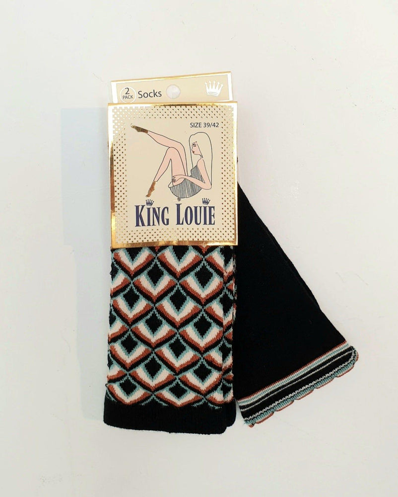 King Louie Accessories 2 Pack Socks Lollipop Black