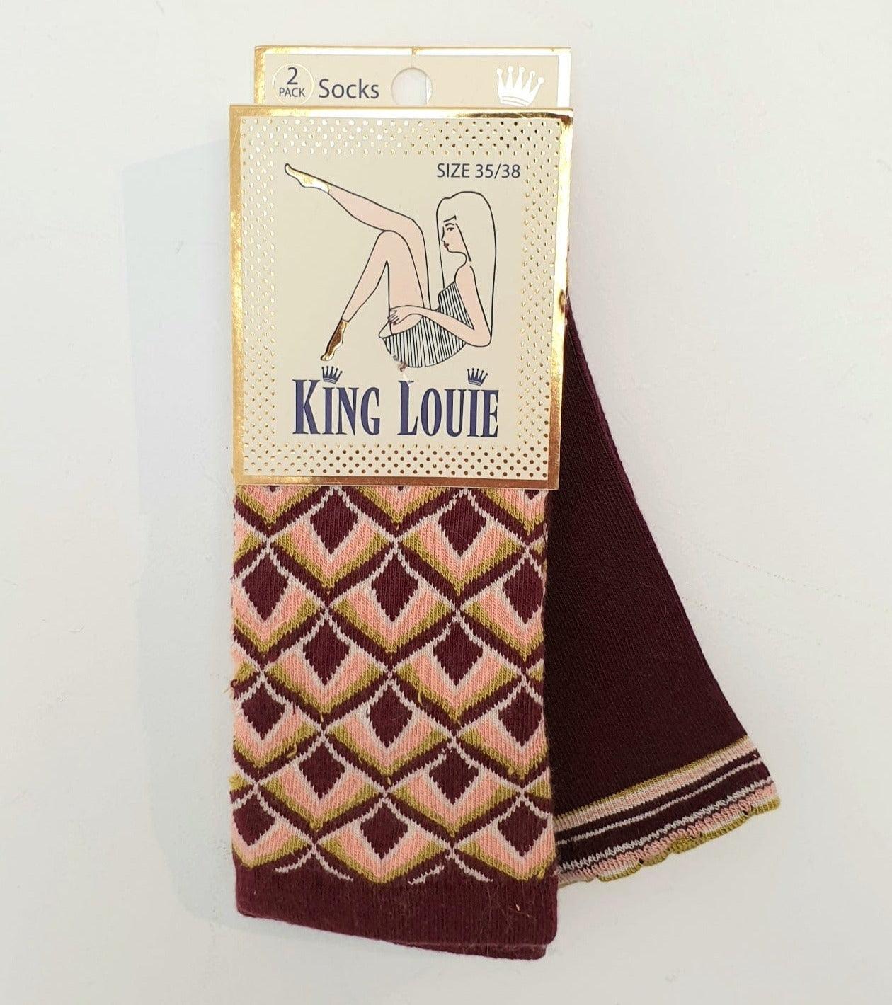 King Louie Accessories 2 Pack Socks Lollipop Porto Red
