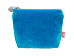 LUA VELVET ACCESSORIES Toiletry & Cosmetic Bags AQUA BLUE Mini Velvet Purse