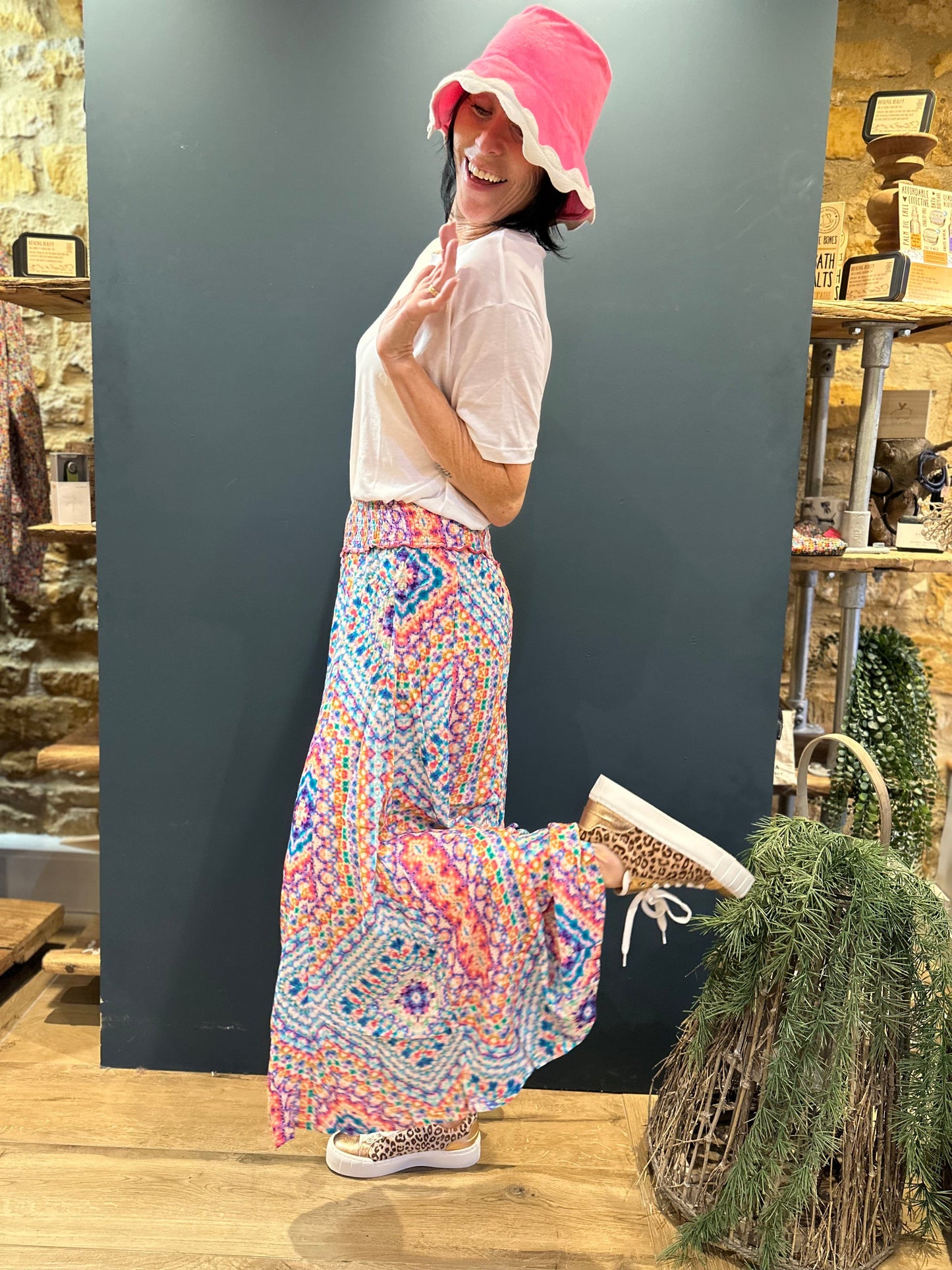 LUNA LLENA Dresses Summer Trousers in Tiffany Printed Viscose