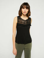 Pennyblack Tops Bizzarro Macrame Top in Black