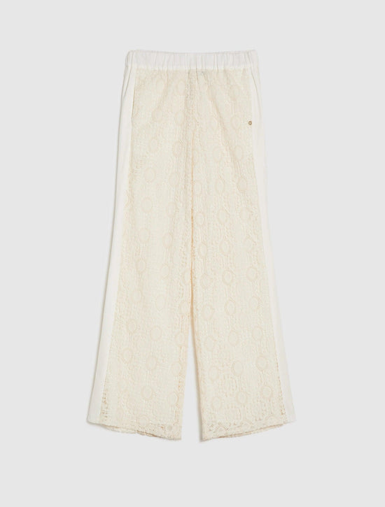 Pennyblack Trousers Macrame Wide Trousers in Cotton Ivory