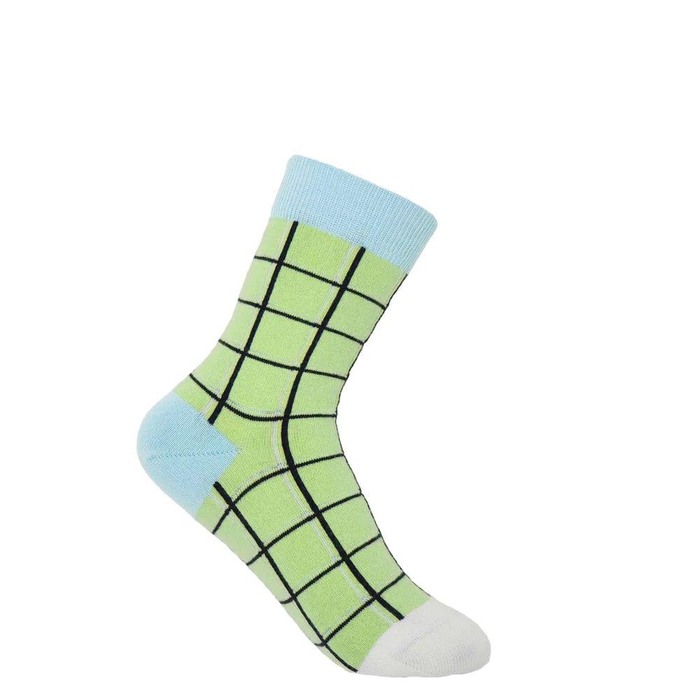 Grid Socks Lime