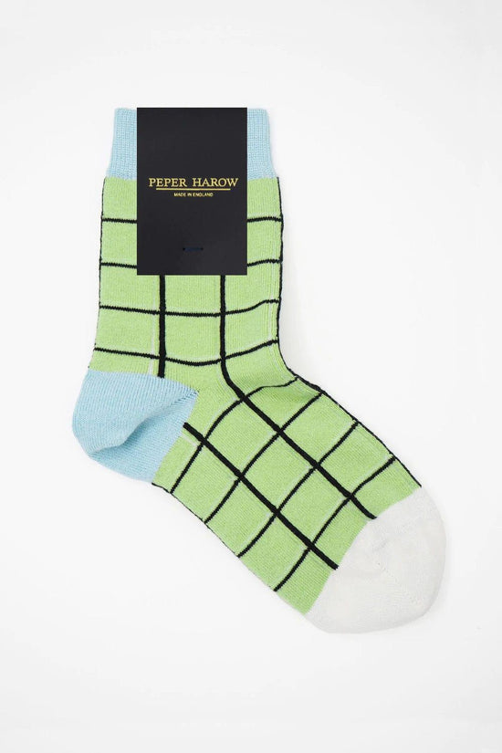 Peper Harow Accessories Grid Socks Lime