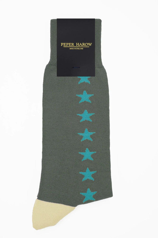 Peper Harow Mens Socks Starfall Socks Grey