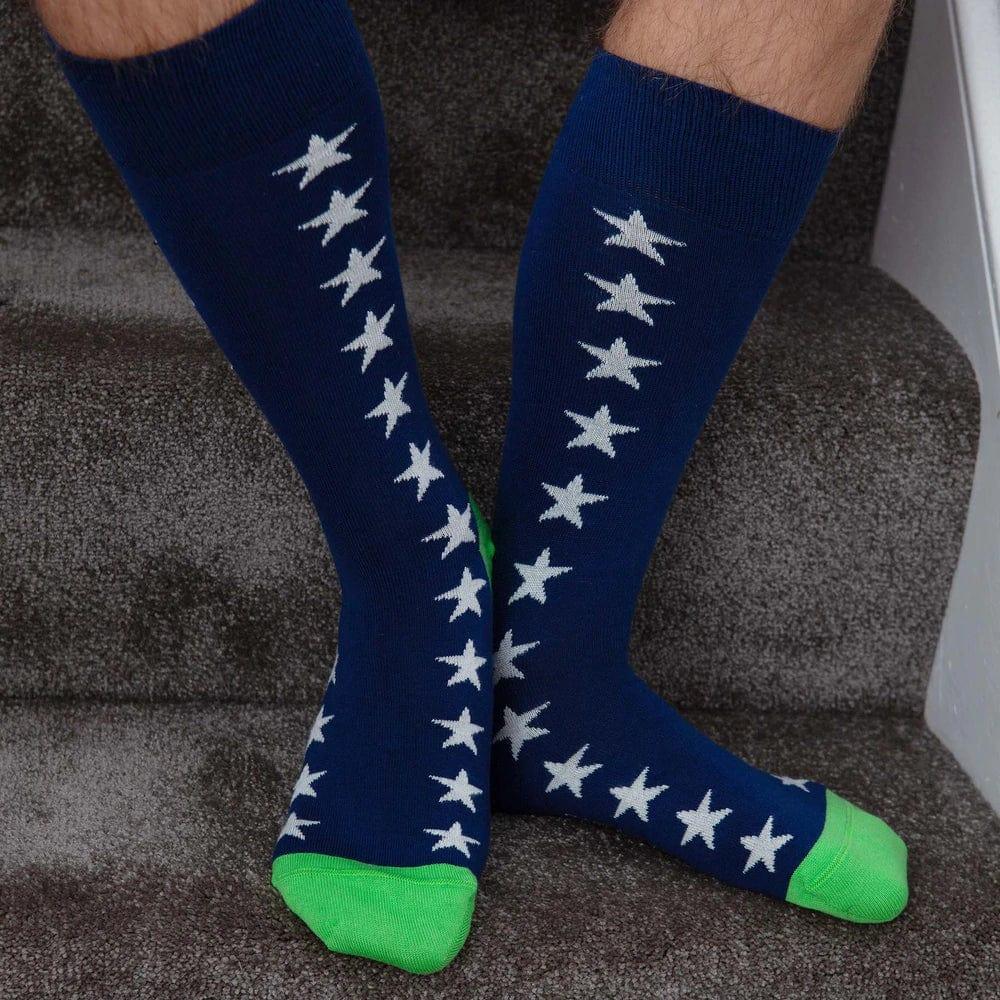 Peper Harow Mens Socks Starfall Socks Royal Blue