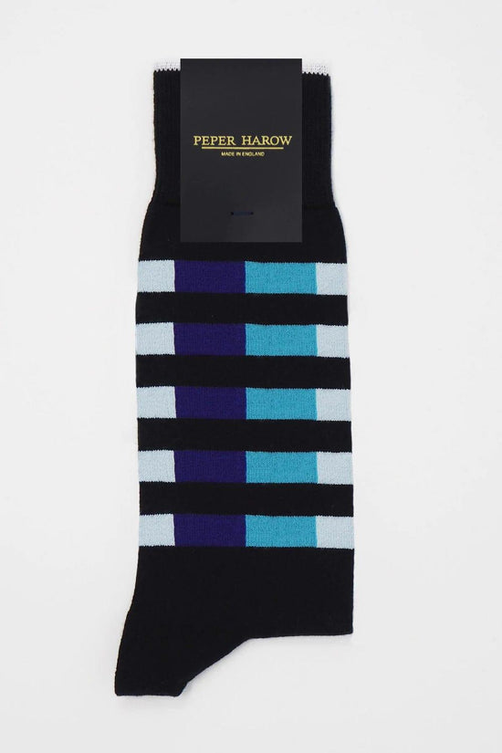 Peper Harow Quad Stripe Sock Black
