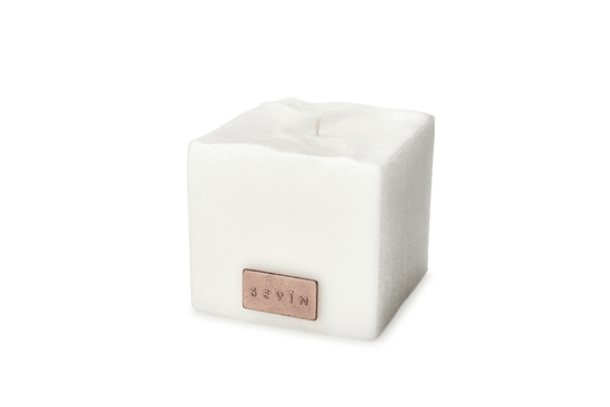 SEVIN London Home SINGLE WHITE CANDLE Porcelain White Candle Single Wick