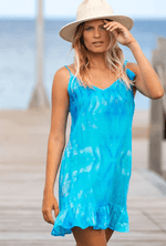 Mini Sun Dress Turquoise Wave