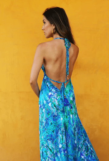 Sophia Alexia Dresses ONE SIZE (SHORT) Ibiza Dress Turquoise Glow