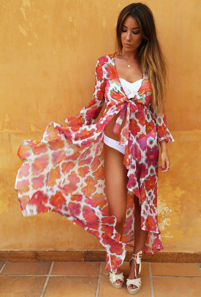 Sophia Alexia Dresses Tahiti Kimono Sunset Paradise