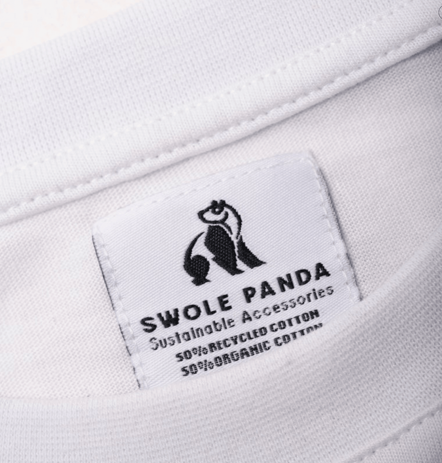 Swole Panda Mens T-Shirts Refibra T-Shirt in White