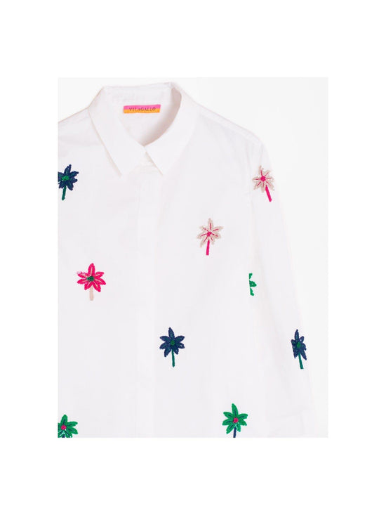 Vilagallo Tops Sophie Embroidered Shirt